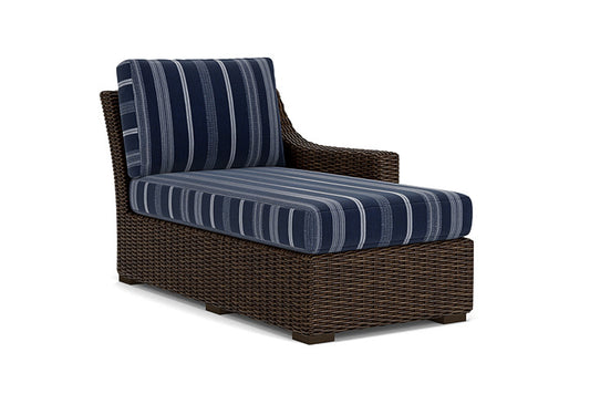 Lloyd Flanders - Mesa Left Arm Chaise In Pecan Finish With Consider Indigo Fabric - 2980260861969 view 1