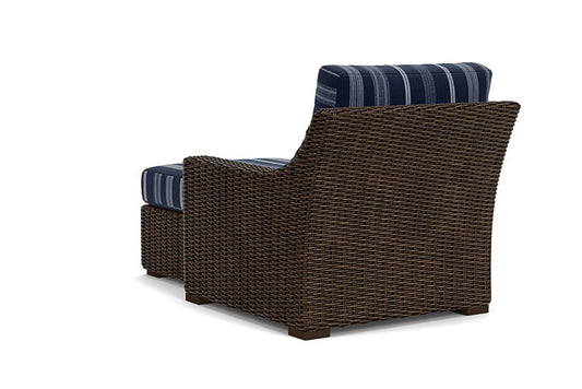 Lloyd Flanders - Mesa Left Arm Chaise In Pecan Finish With Consider Indigo Fabric - 2980260861969 view 2