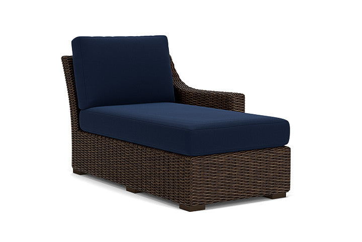 Lloyd Flanders - Mesa Left Arm Chaise In Pecan Finish With Decorline Navy Fabric - 2980260862019 view 1