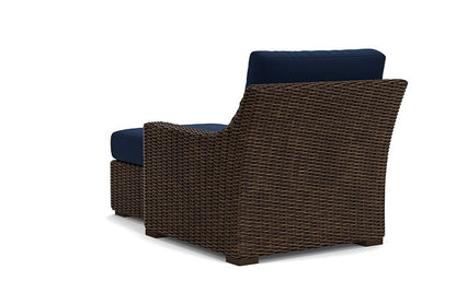 Lloyd Flanders - Mesa Left Arm Chaise In Pecan Finish With Decorline Navy Fabric - 2980260862019 view 2