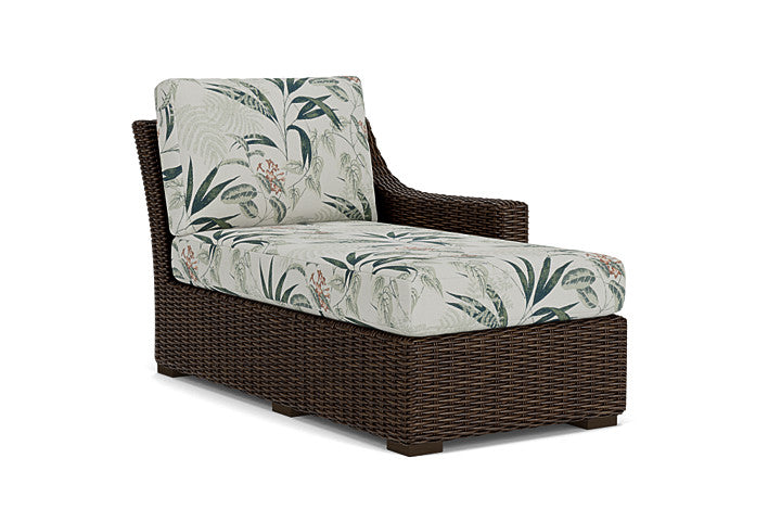 Lloyd Flanders - Mesa Left Arm Chaise In Pecan Finish With Delicate Botanical Sage Fabric - 2980260862075 view 1