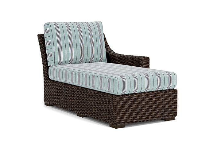 Lloyd Flanders - Mesa Left Arm Chaise In Pecan Finish With Hansen Seaglass Fabric - 2980260861926 view 1