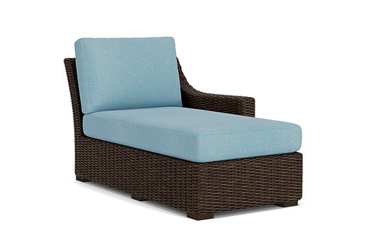 Lloyd Flanders - Mesa Left Arm Chaise In Pecan Finish With Leeds Light Blue Fabric - 2980260862058 view 1