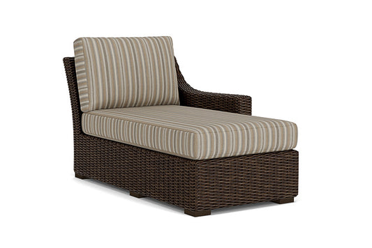 Lloyd Flanders - Mesa Left Arm Chaise In Pecan Finish With Purveyor Pewter Fabric - 298026086146 view 1