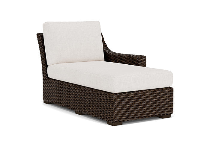 Lloyd Flanders - Mesa Left Arm Chaise In Pecan Finish With Reflections Snow Fabric - 2980260862014 view 1