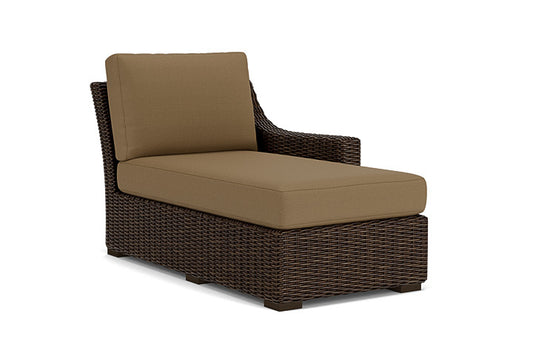 Lloyd Flanders - Mesa Left Arm Chaise In Pecan Finish With Reflections Straw Fabric - 2980260862053 view 1