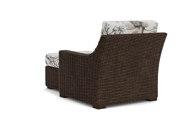 Lloyd Flanders - Mesa Left Arm Chaise In Pecan Finish With Serena Floral Dove Fabric - 2980260862077 view 2