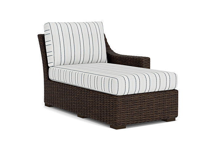 Lloyd Flanders - Mesa Left Arm Chaise In Pecan Finish With Tamer Fog Fabric - 2980260862037 view 1