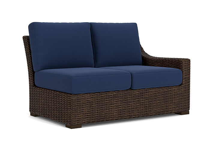 Lloyd Flanders - Mesa Left Arm Loveseat In Pecan Finish With Beach Navy Fabric - 2980520862013 view 1