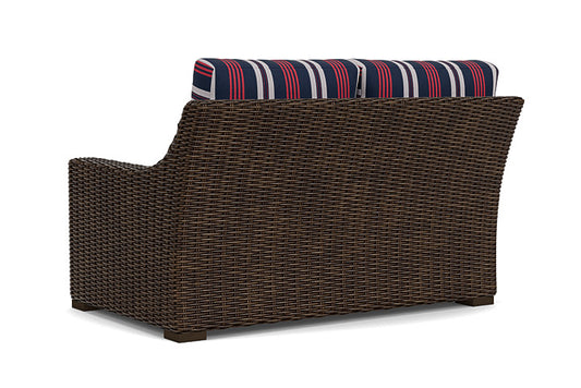 Lloyd Flanders - Mesa Left Arm Loveseat In Pecan Finish With Berkely Hall Navy Fabric - 2980520862063 view 2