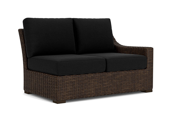 Lloyd Flanders - Mesa Left Arm Loveseat In Pecan Finish With Canvas Black Fabric - 298052086157 view 1