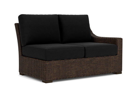 Lloyd Flanders - Mesa Left Arm Loveseat In Pecan Finish With Canvas Black Fabric - 298052086157 view 1