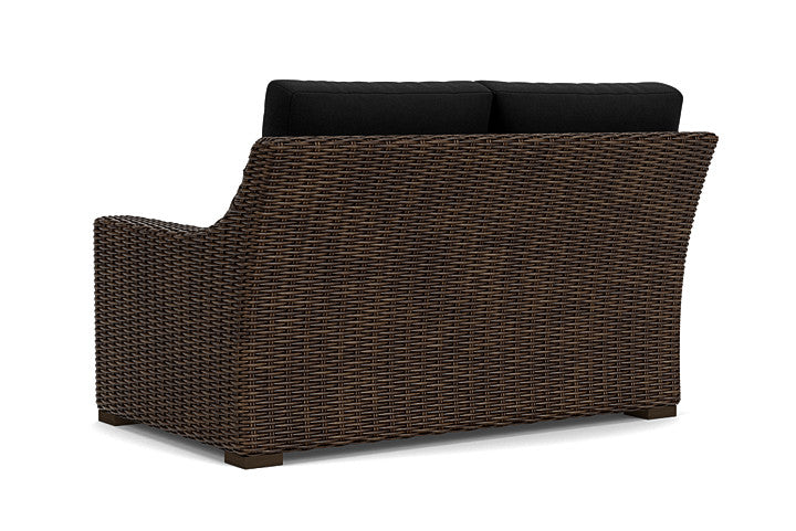 Lloyd Flanders - Mesa Left Arm Loveseat In Pecan Finish With Canvas Black Fabric - 298052086157 view 2
