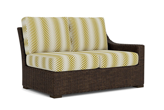 Lloyd Flanders - Mesa Left Arm Loveseat In Pecan Finish With Clock Out Dew Fabric - 2980520862083 view 1