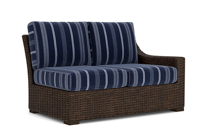 Lloyd Flanders - Mesa Left Arm Loveseat In Pecan Finish With Consider Indigo Fabric - 2980520861969 view 1