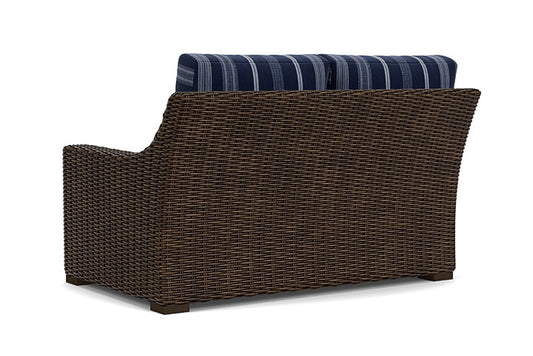 Lloyd Flanders - Mesa Left Arm Loveseat In Pecan Finish With Consider Indigo Fabric - 2980520861969 view 2