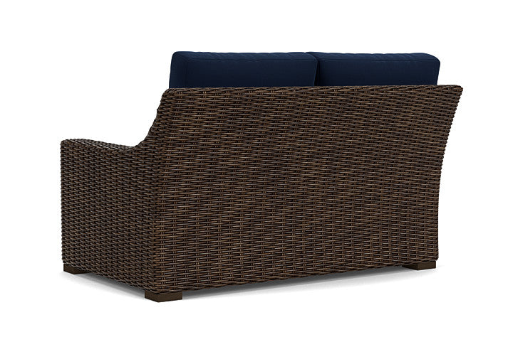 Lloyd Flanders - Mesa Left Arm Loveseat In Pecan Finish With Decorline Navy Fabric - 2980520862019 view 2