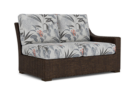 Lloyd Flanders - Mesa Left Arm Loveseat In Pecan Finish With Delicate Botanical Slate Fabric - 2980520862076 view 1