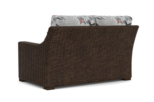 Lloyd Flanders - Mesa Left Arm Loveseat In Pecan Finish With Delicate Botanical Slate Fabric - 2980520862076 view 2