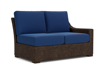 Lloyd Flanders - Mesa Left Arm Loveseat In Pecan Finish With Flagship Lapis Fabric - 2980520861813 view 1