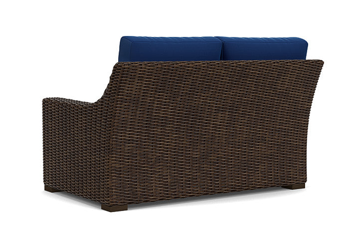 Lloyd Flanders - Mesa Left Arm Loveseat In Pecan Finish With Flagship Lapis Fabric - 2980520861813 view 2