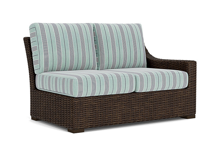 Lloyd Flanders - Mesa Left Arm Loveseat In Pecan Finish With Hansen Seaglass Fabric - 2980520861926 view 1