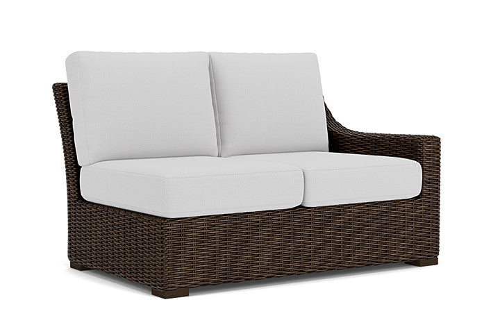 Lloyd Flanders - Mesa Left Arm Loveseat In Pecan Finish With Reflections Ice Fabric - 2980520862052 view 1