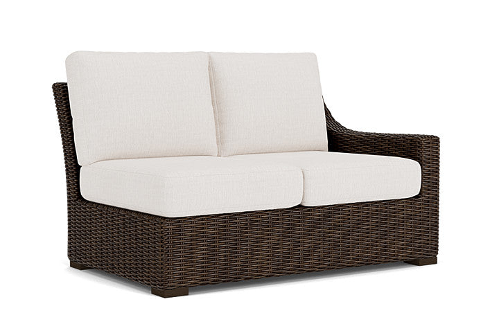 Lloyd Flanders - Mesa Left Arm Loveseat In Pecan Finish With Reflections Snow Fabric - 2980520862014 view 1