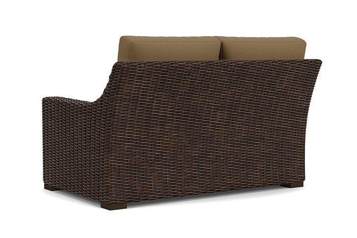 Lloyd Flanders - Mesa Left Arm Loveseat In Pecan Finish With Reflections Straw Fabric - 2980520862053 view 2