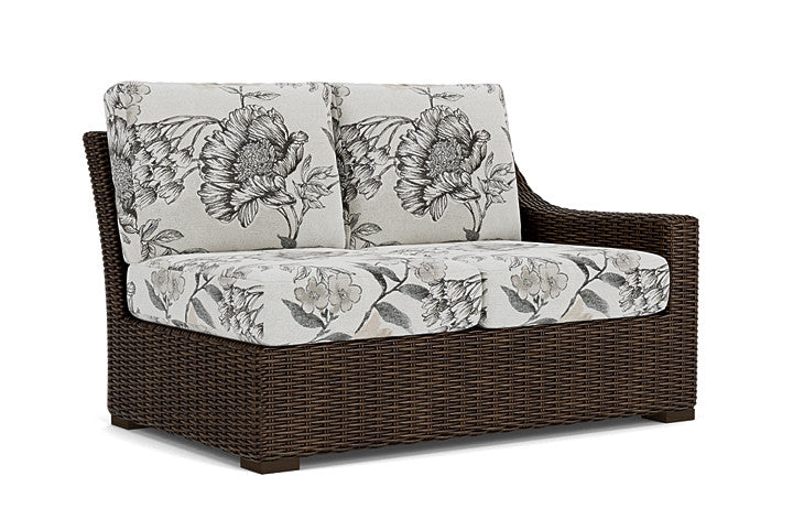 Lloyd Flanders - Mesa Left Arm Loveseat In Pecan Finish With Serena Floral Dove Fabric - 2980520862077 view 1