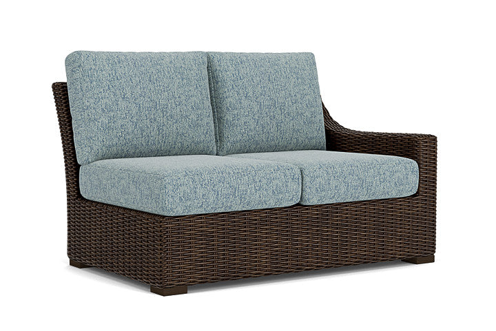 Lloyd Flanders - Mesa Left Arm Loveseat In Pecan Finish With Serene Ocean Fabric - 2980520862032 view 1