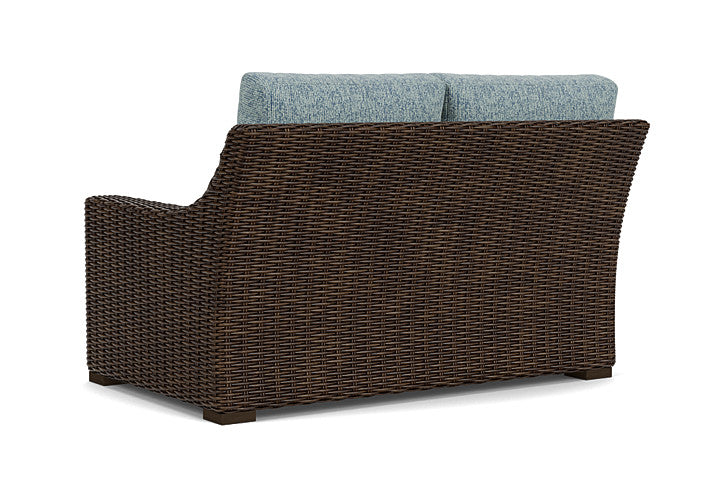 Lloyd Flanders - Mesa Left Arm Loveseat In Pecan Finish With Serene Ocean Fabric - 2980520862032 view 2