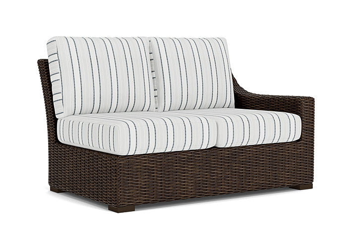 Lloyd Flanders - Mesa Left Arm Loveseat In Pecan Finish With Tamer Fog Fabric - 2980520862037 view 1