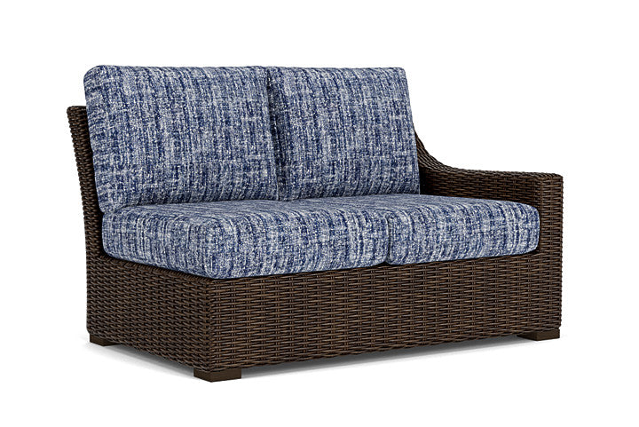 Lloyd Flanders - Mesa Left Arm Loveseat In Pecan Finish With Visions Cobalt Fabric - 298052086683 view 1