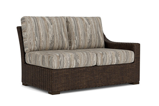 Lloyd Flanders - Mesa Left Arm Loveseat In Pecan Finish With Woodgrain Ash Fabric - 298052086723 view 1