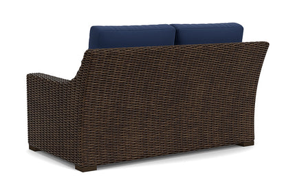 Lloyd Flanders - Mesa Loveseat In Pecan Finish With Beach Navy Fabric - 2980500862013 view 2