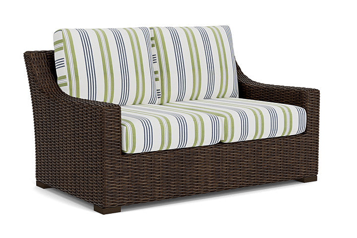 Lloyd Flanders - Mesa Loveseat In Pecan Finish With Berkely Hall Green Fabric - 2980500862062 view 1