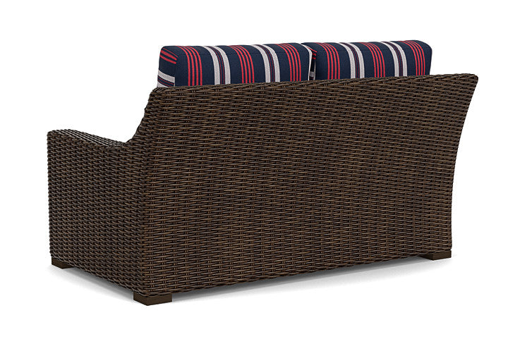 Lloyd Flanders - Mesa Loveseat In Pecan Finish With Berkely Hall Navy Fabric - 2980500862063 view 2