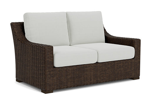 Lloyd Flanders - Mesa Loveseat In Pecan Finish With Bright Side Fog Fabric - 2980500862012 view 1