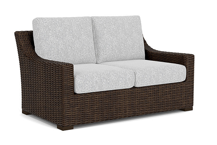 Lloyd Flanders - Mesa Loveseat In Pecan Finish With Burson Domino Fabric - 2980500862035 view 1