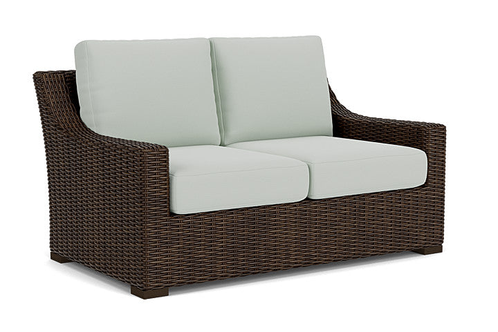 Lloyd Flanders - Mesa Loveseat In Pecan Finish With Callen Celadon Fabric - 2980500862024 view 1