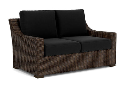 Lloyd Flanders - Mesa Loveseat In Pecan Finish With Canvas Black Fabric - 298050086157 view 1