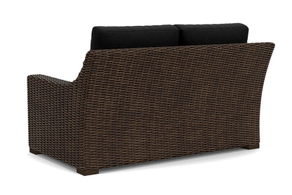 Lloyd Flanders - Mesa Loveseat In Pecan Finish With Canvas Black Fabric - 298050086157 view 2