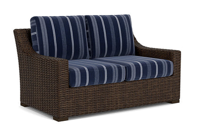 Lloyd Flanders - Mesa Loveseat In Pecan Finish With Consider Indigo Fabric - 2980500861969 view 1
