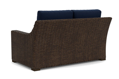 Lloyd Flanders - Mesa Loveseat In Pecan Finish With Decorline Navy Fabric - 2980500862019 view 2