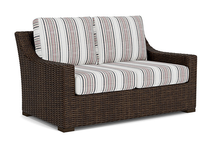 Lloyd Flanders - Mesa Loveseat In Pecan Finish With Deering Cadet Fabric - 2980500862047 view 1