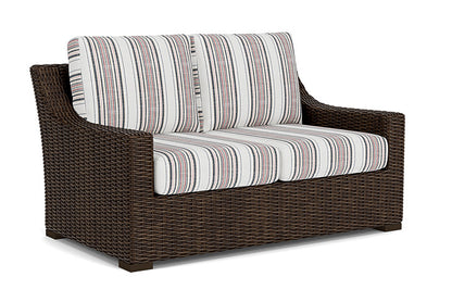 Lloyd Flanders - Mesa Loveseat In Pecan Finish With Deering Cadet Fabric - 2980500862047 view 1