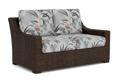 Lloyd Flanders - Mesa Loveseat In Pecan Finish With Delicate Botanical Slate Fabric - 2980500862076 view 1