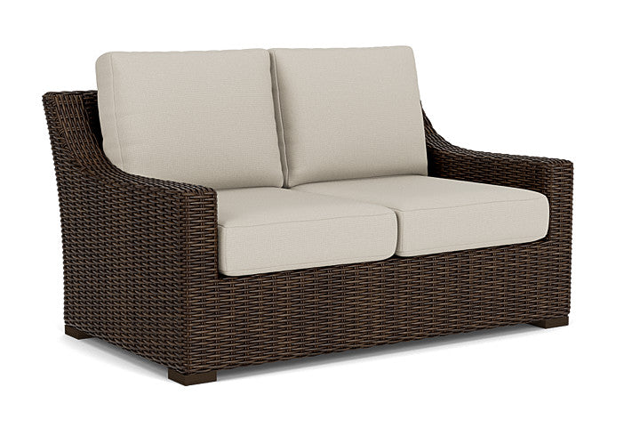 Lloyd Flanders - Mesa Loveseat In Pecan Finish With Fife Fog Fabric - 298050086181 view 1