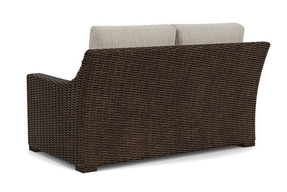 Lloyd Flanders - Mesa Loveseat In Pecan Finish With Friendly Flax Fabric - 2980500862026 view 2